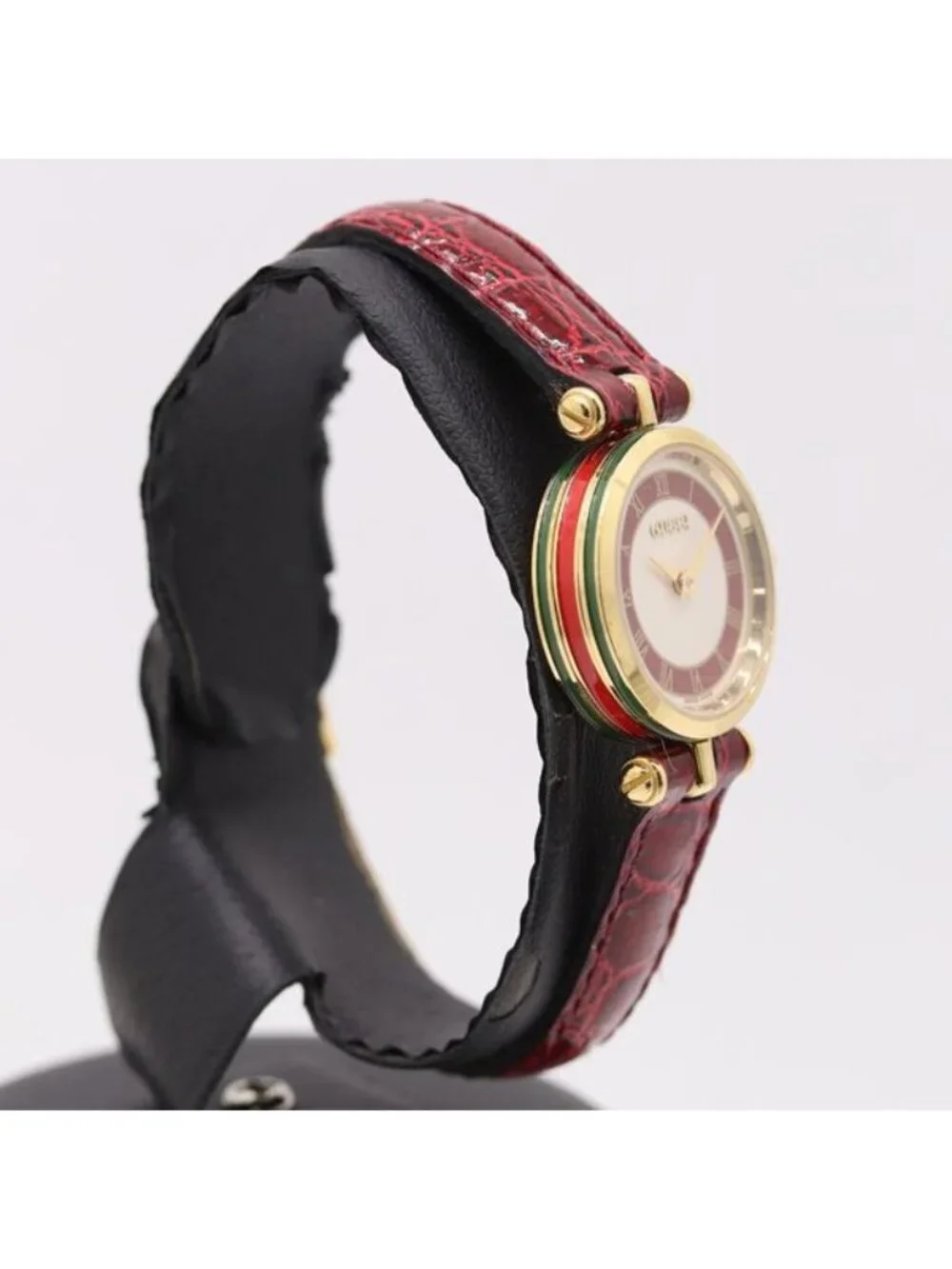 Gucci Preserved Sherry Line Quartz White Bordeaux Dial Watch
